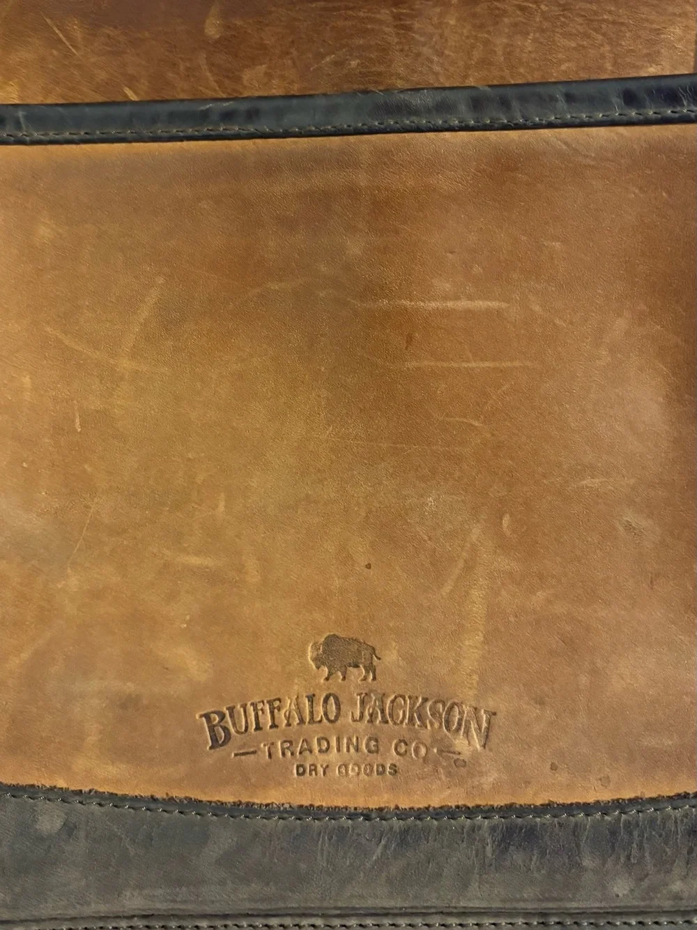 BUFFALO JACKSON TRADING CO. Men’s Roosevelt Leather Briefcase/Messenger Bag EUC